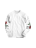 MADDTHELIN: ROSE LONG SLEEVE (WHITE) T-SHIRT