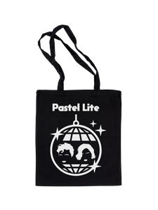 PASTEL LITE: PASTEL LITE (BLACK) TOTE BAG